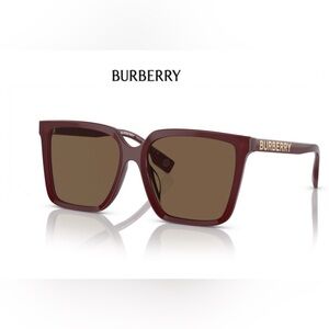 Burberry Burgundy Square Sunglasses